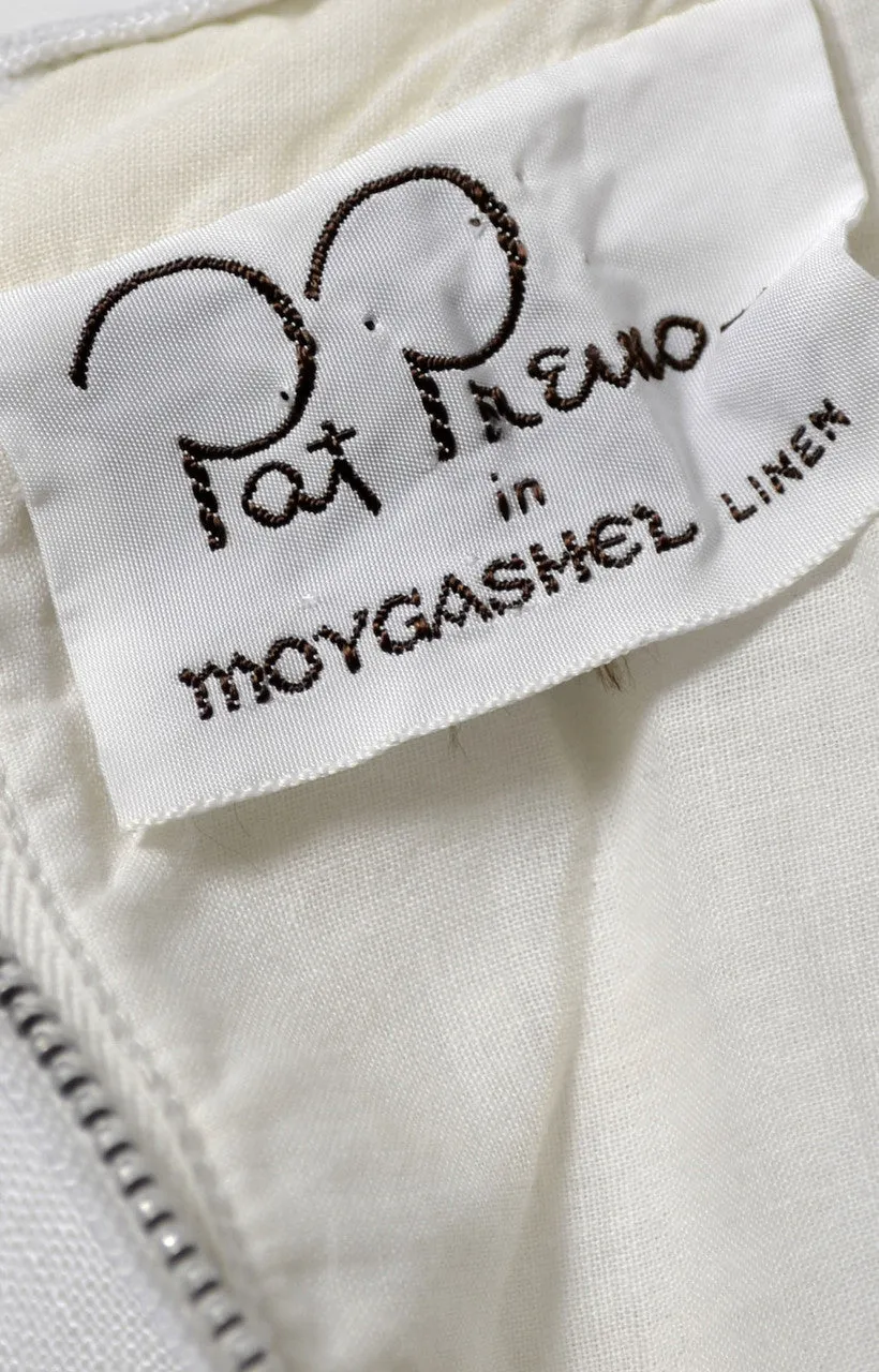 1950s Pat Premo White Linen Vintage Dress