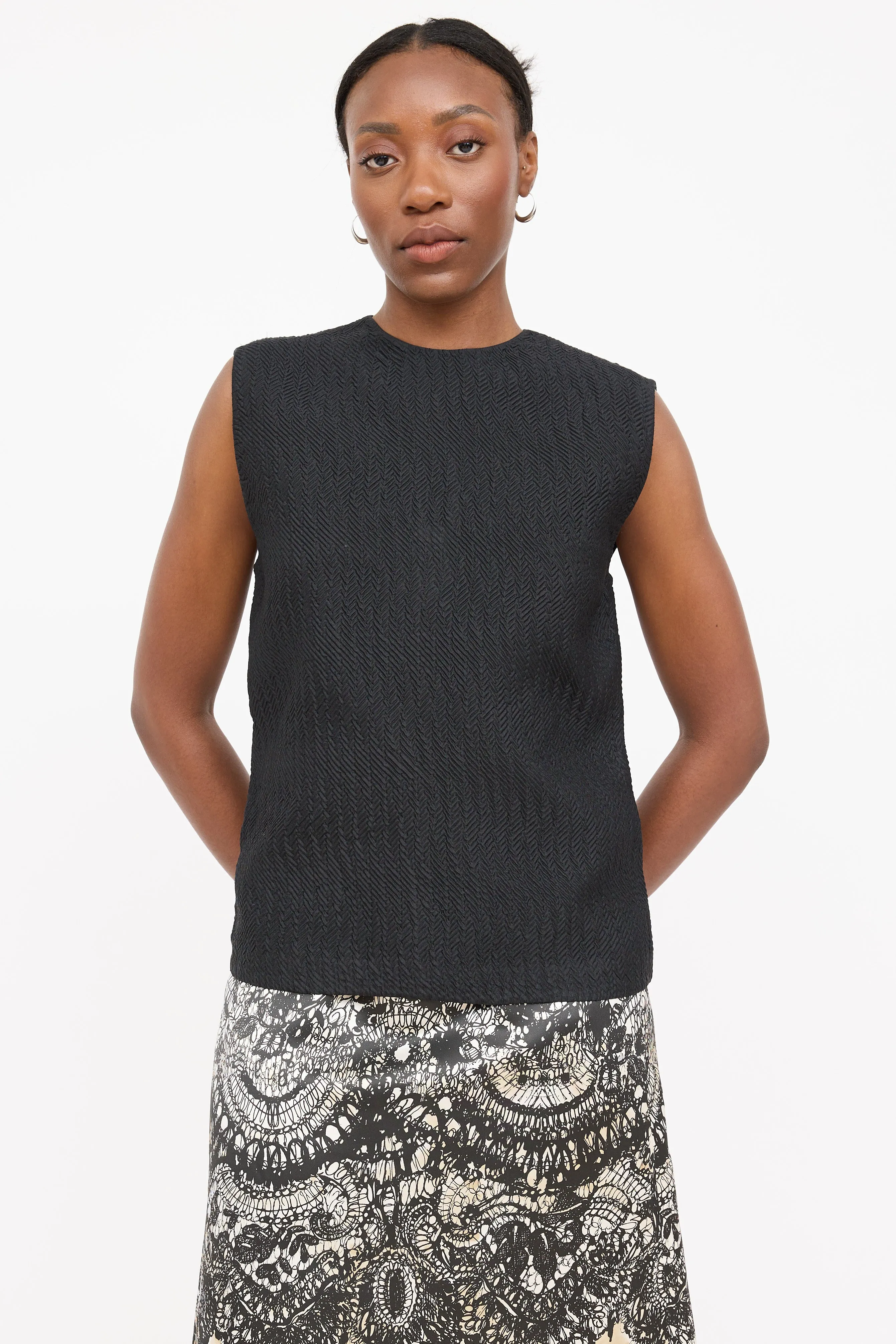2014 Nylon Pleated Top