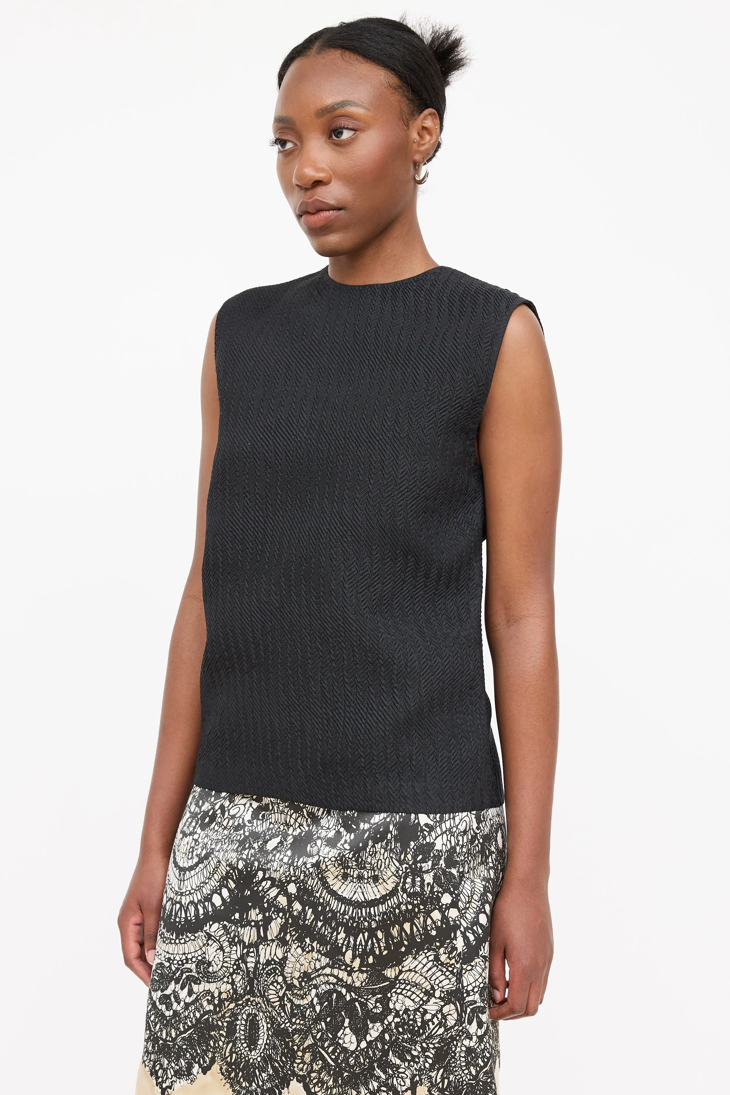 2014 Nylon Pleated Top