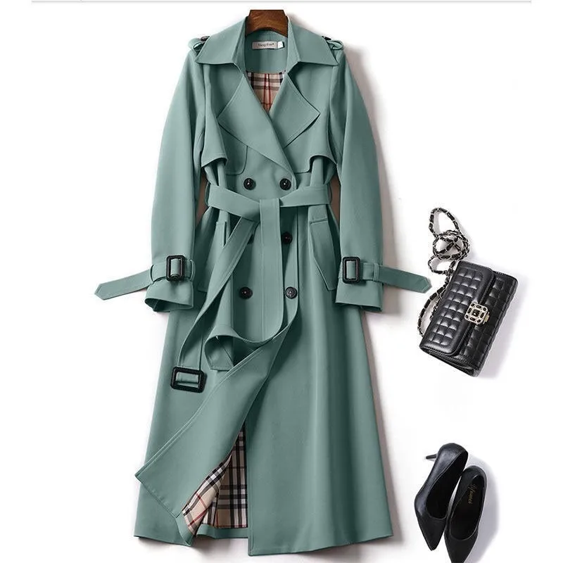 Amanda – Elegant Mid-length Vegan Trench Coat