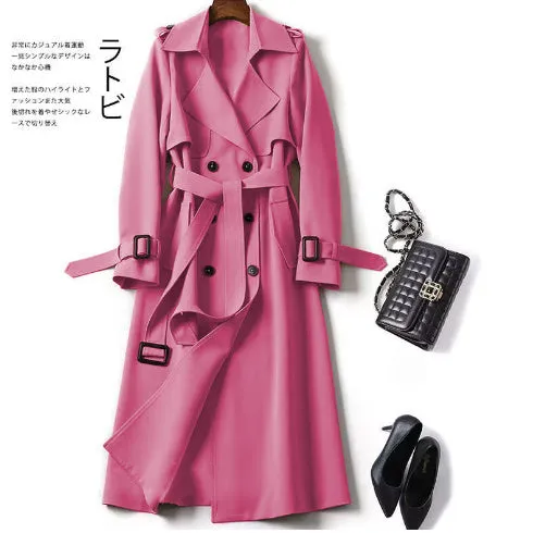 Amanda – Elegant Mid-length Vegan Trench Coat
