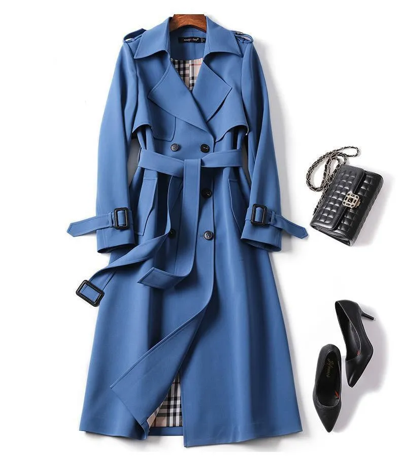 Amanda – Elegant Mid-length Vegan Trench Coat