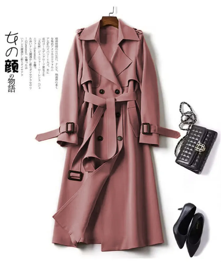 Amanda – Elegant Mid-length Vegan Trench Coat