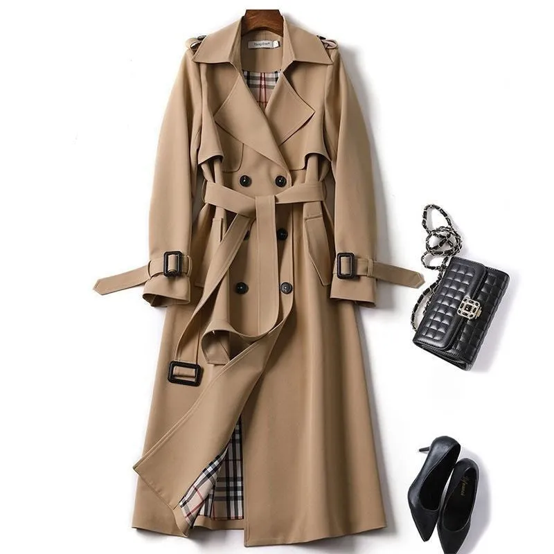 Amanda – Elegant Mid-length Vegan Trench Coat