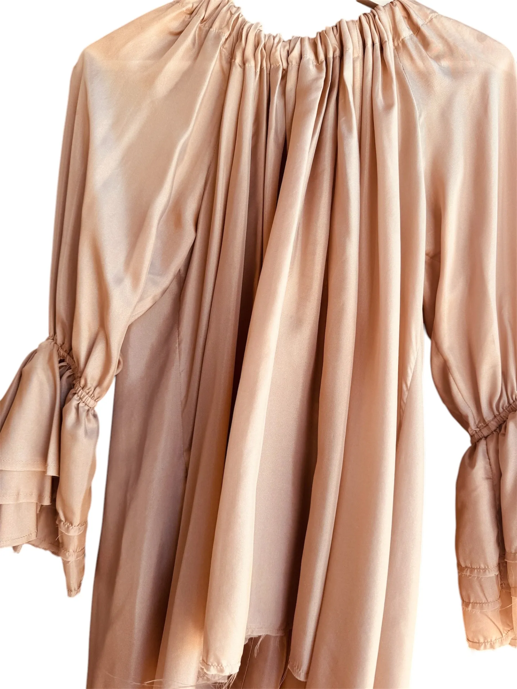 AMANO BY LORENA LAING SILK BUTTON BACK TOP - Dusty Pink