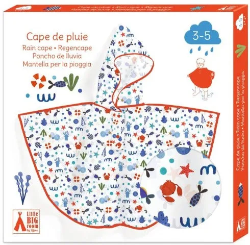 Djeco Fashion - Rain Cape 3-5 Years Ocean