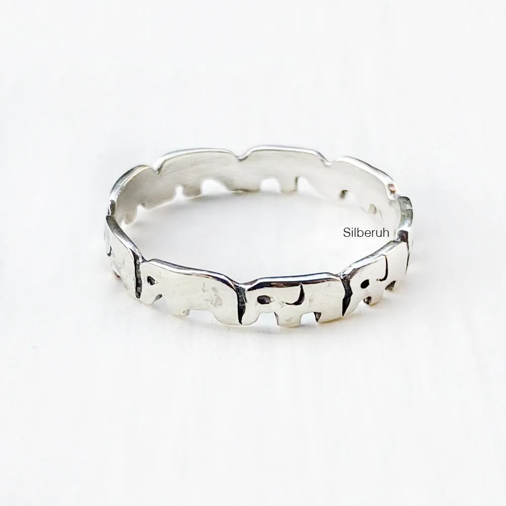Elephant Silver Ring