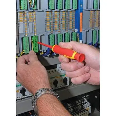 Ergo-Plus Fully Insulated Interchangeable Blade Screwdriver Set - (10 Piece)