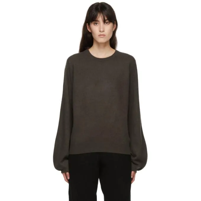 Frenckenberger Green Cashmere Mini R-Neck Sweater