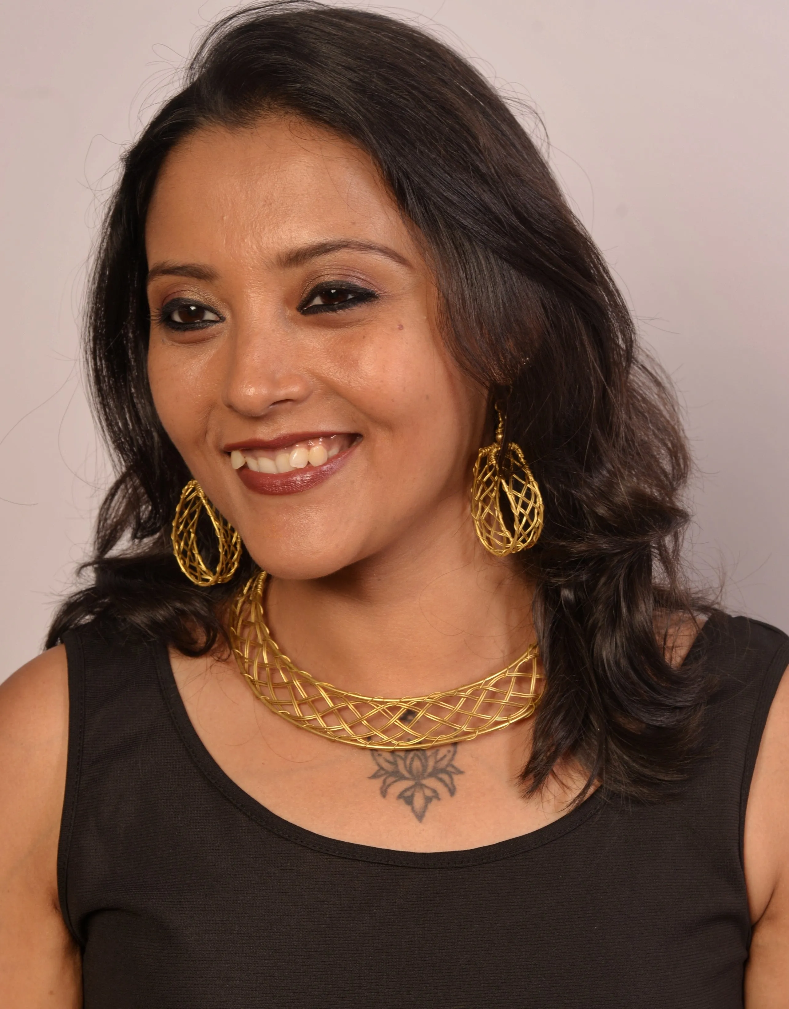 Gitanjali Contemporary Dokra Hasli Necklace & Earrings set