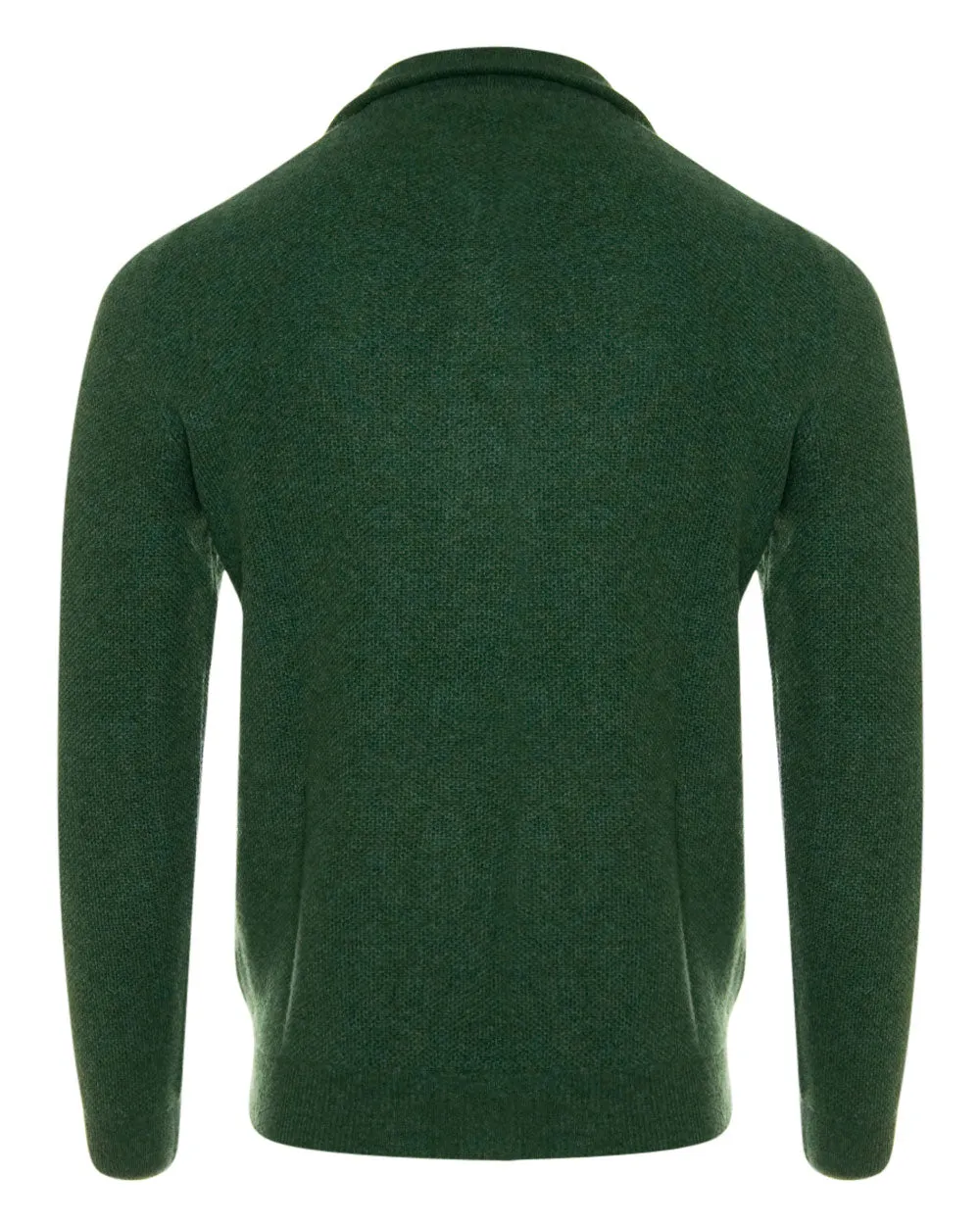 Green Cashmere Quarter Zip sweater