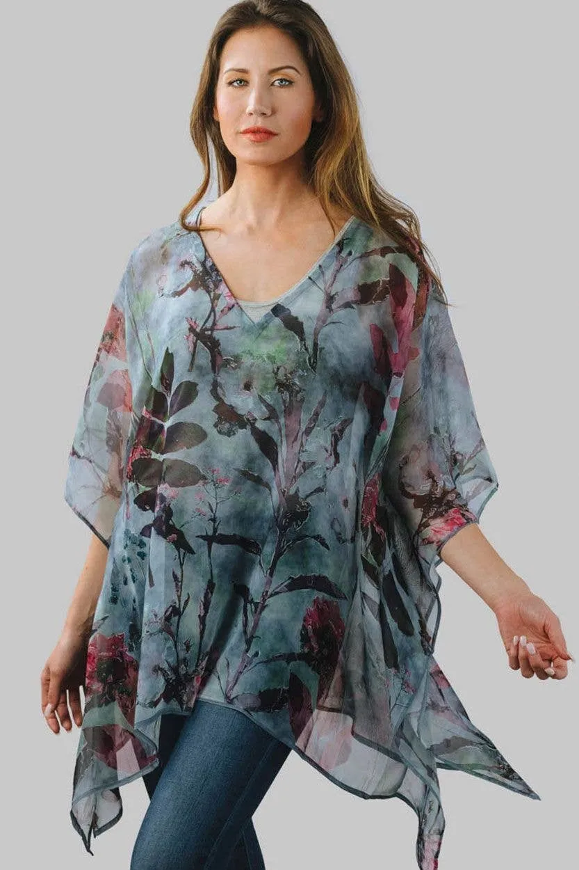 Kumari Cupro Tops: Emerald & Amethyst