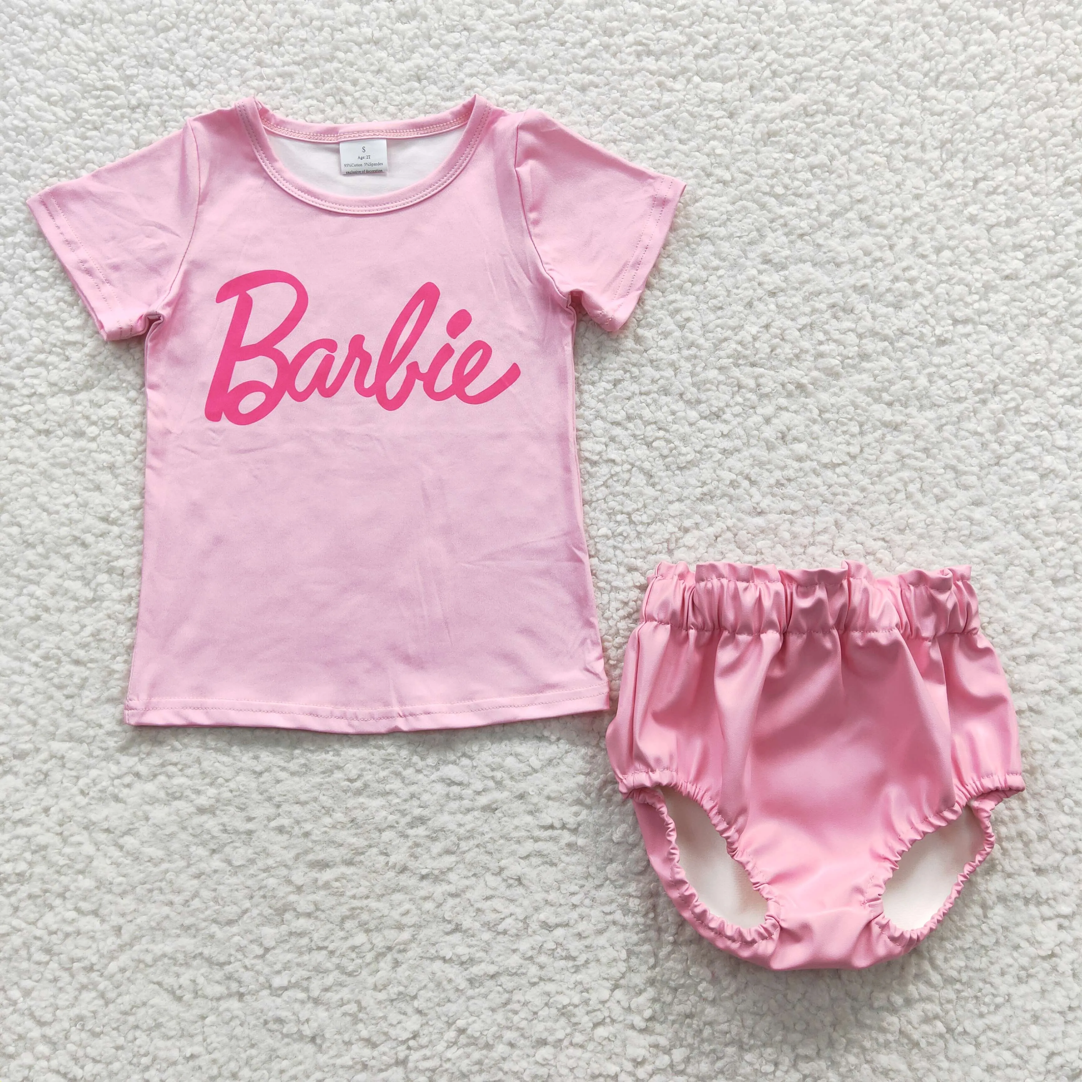 pink barbie tops leather bummies sets GBO0150