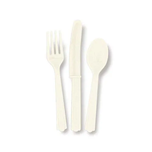 Plastic Cutlery Assorted - Vanilla Cream