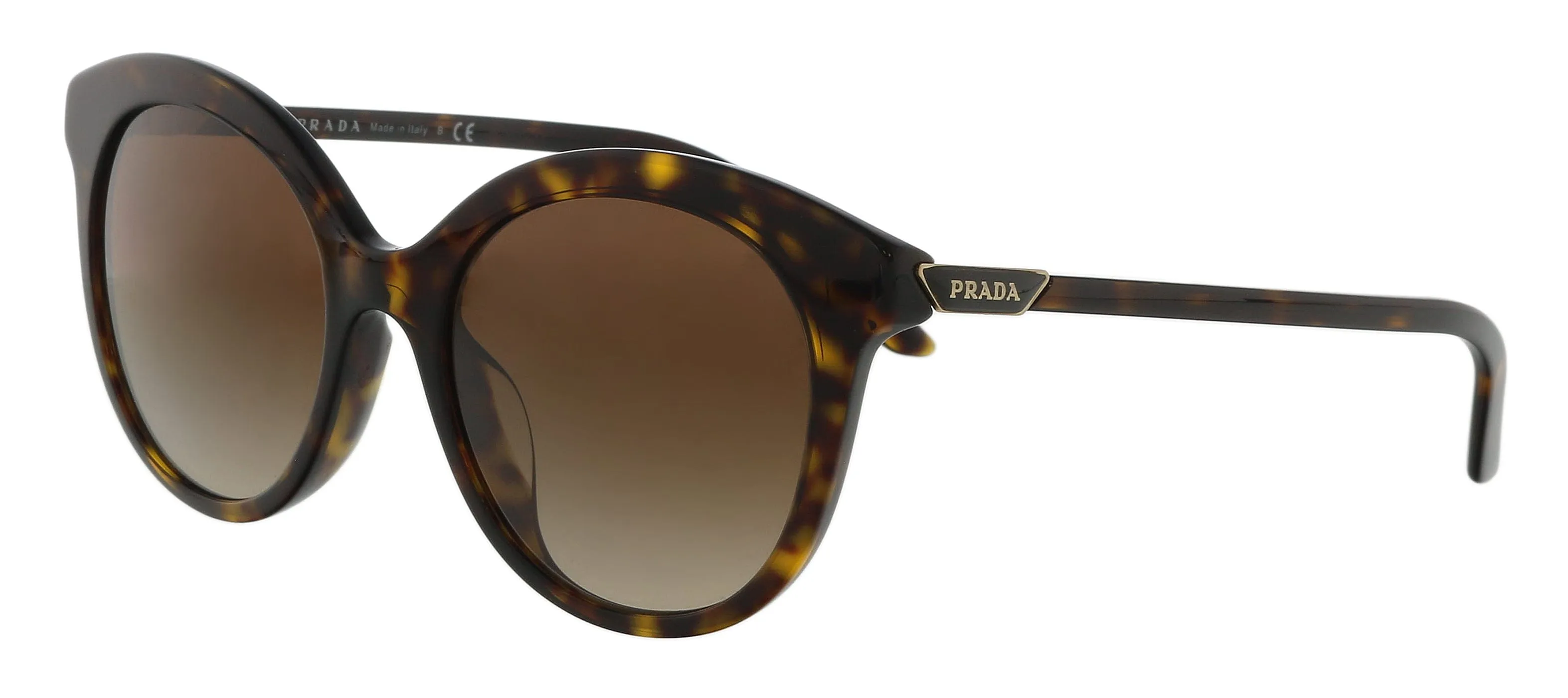 Prada 0PR 02YSF 2AU6S152 Cat Eye Full rim Tortoise Sunglasses