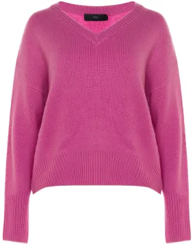 Rose Cashmere Battersea V Neck Sweater