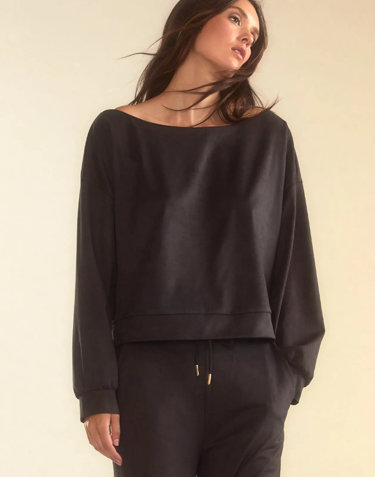 Sleek Ultrasuede Pullover