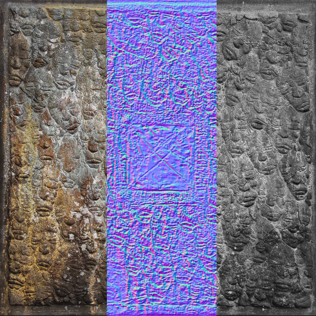 Summer Rain and The Faces Lacquer Painting 3D Model
