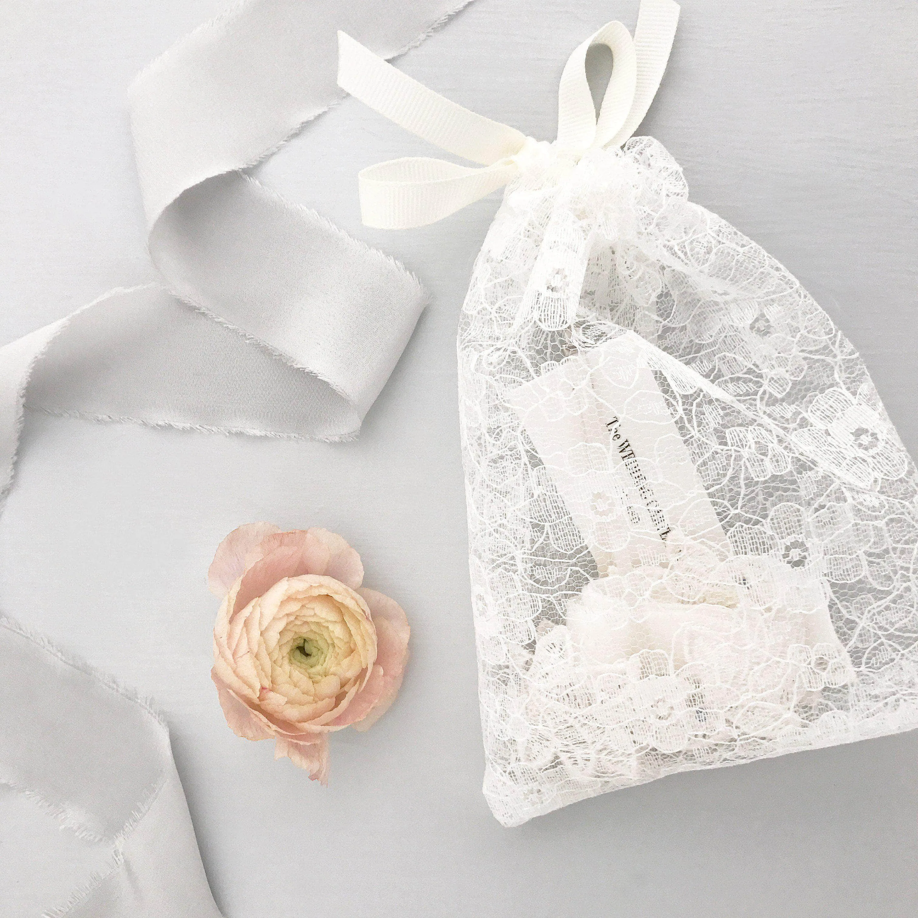 Super Sleek Floral Lace Garter With Freshwater Pearls - 'Mina'