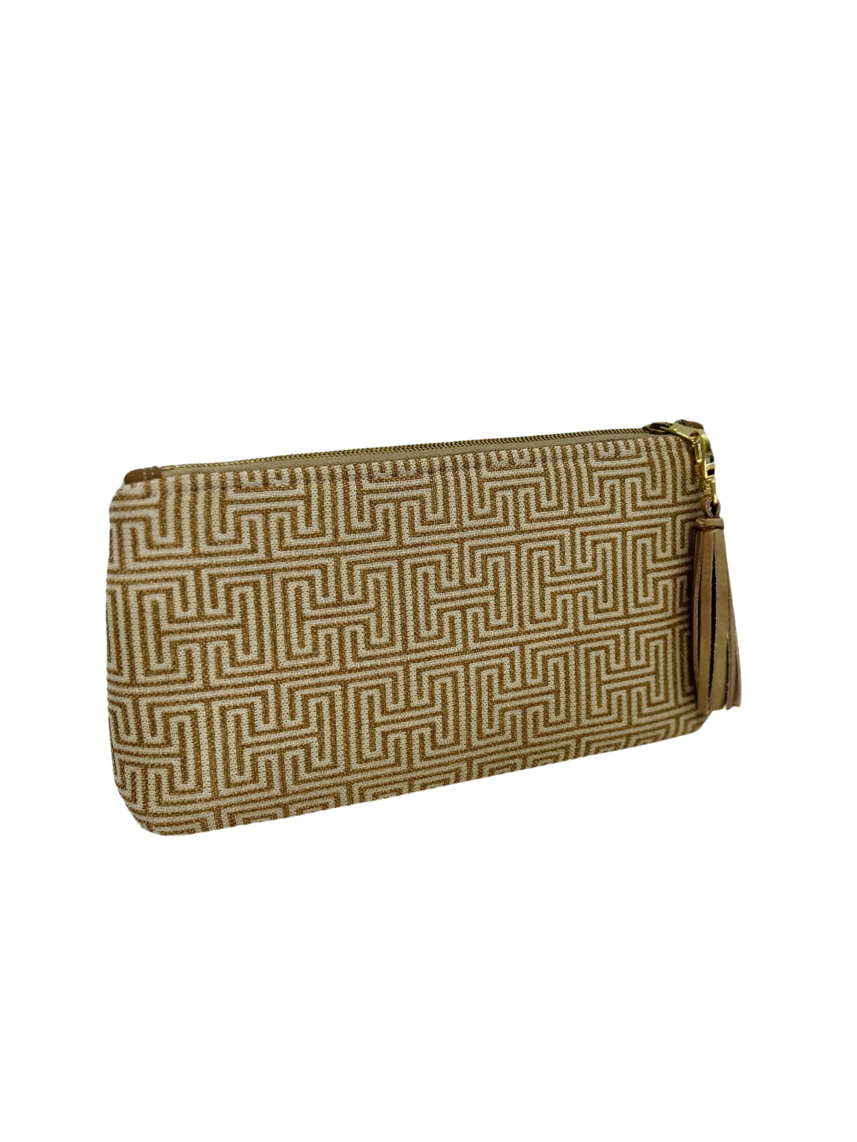 Taupe Geometric H Clutch