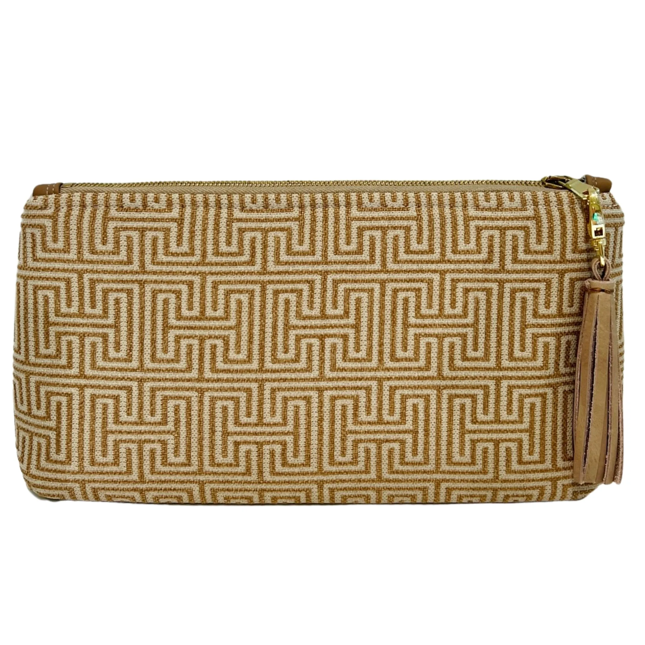 Taupe Geometric H Clutch