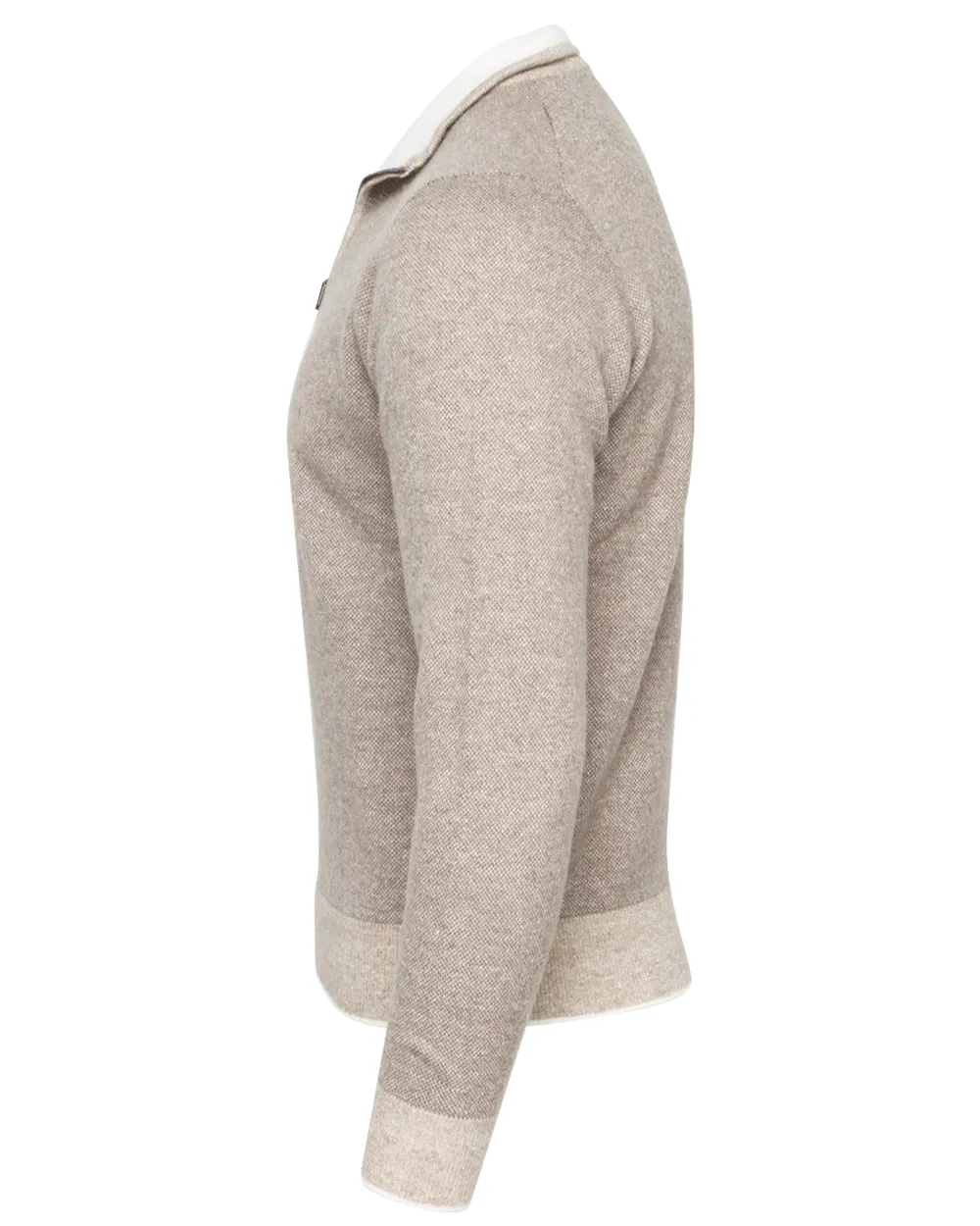 Taupe Quarter Zip Sweater