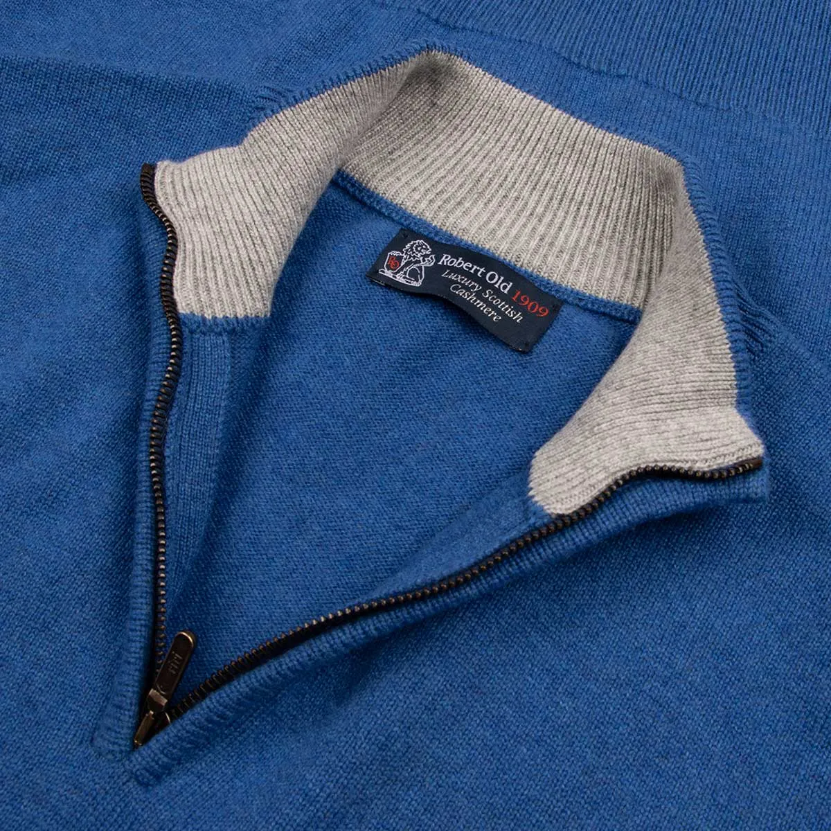 The Bowmore 1/4 Zip Neck Cashmere Sweater - Coast & Brume