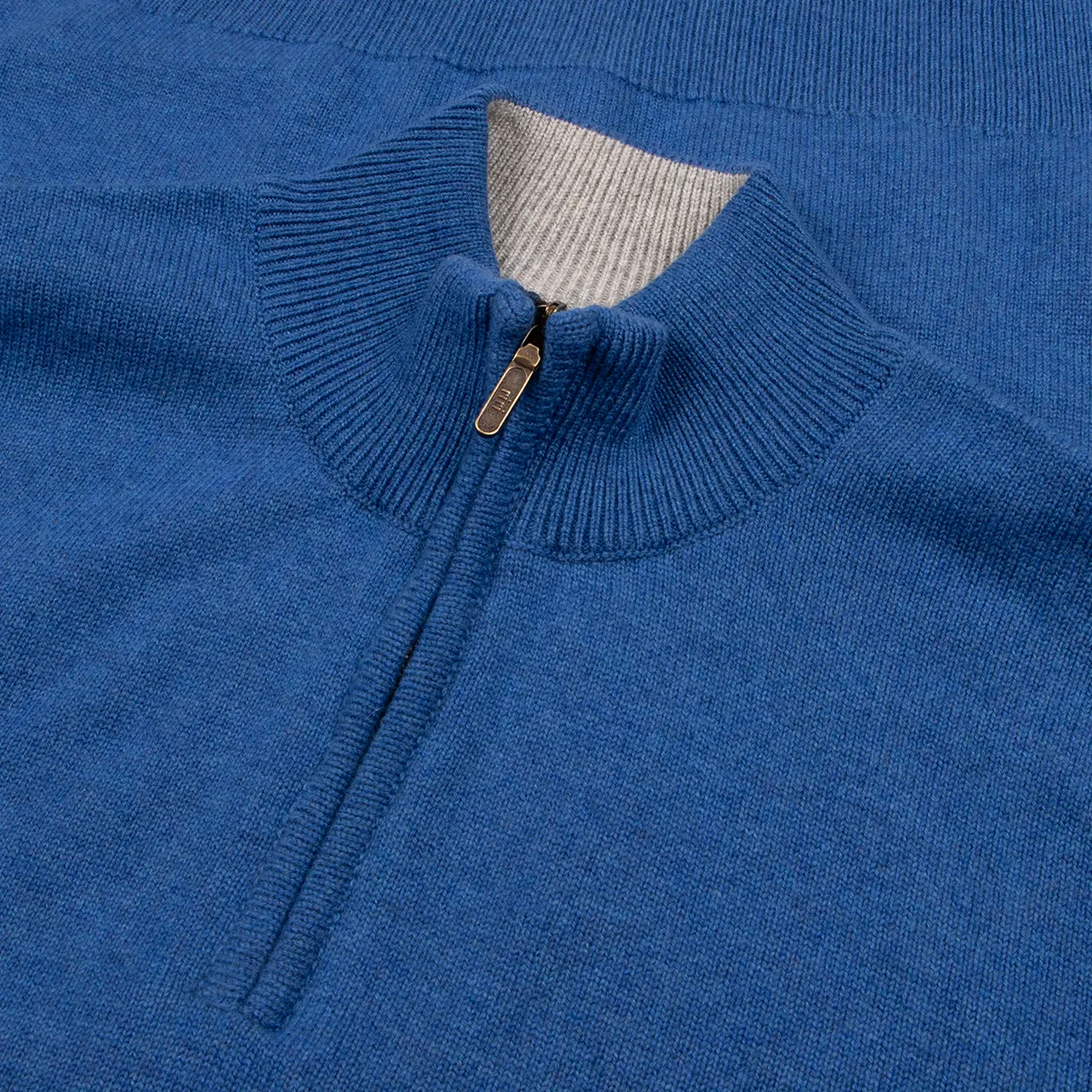 The Bowmore 1/4 Zip Neck Cashmere Sweater - Coast & Brume