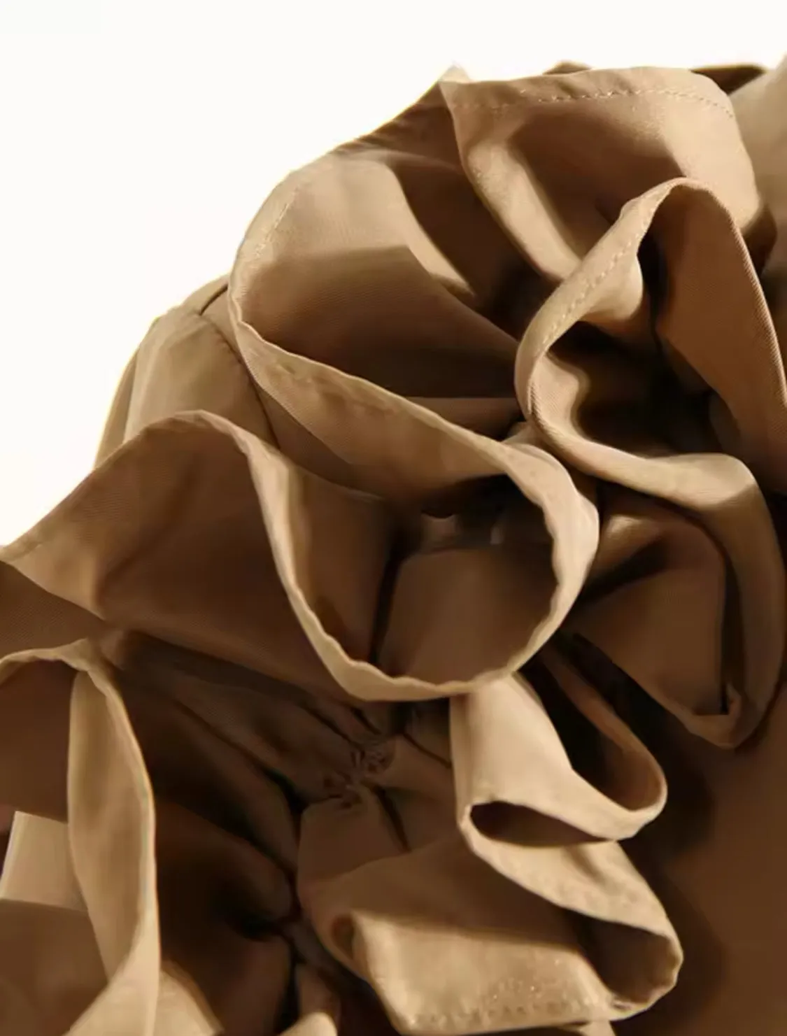 Vintage Ruffles Trench Coat