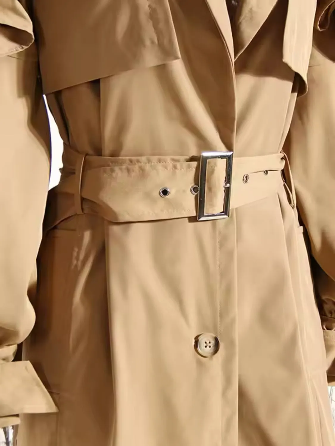 Vintage Ruffles Trench Coat