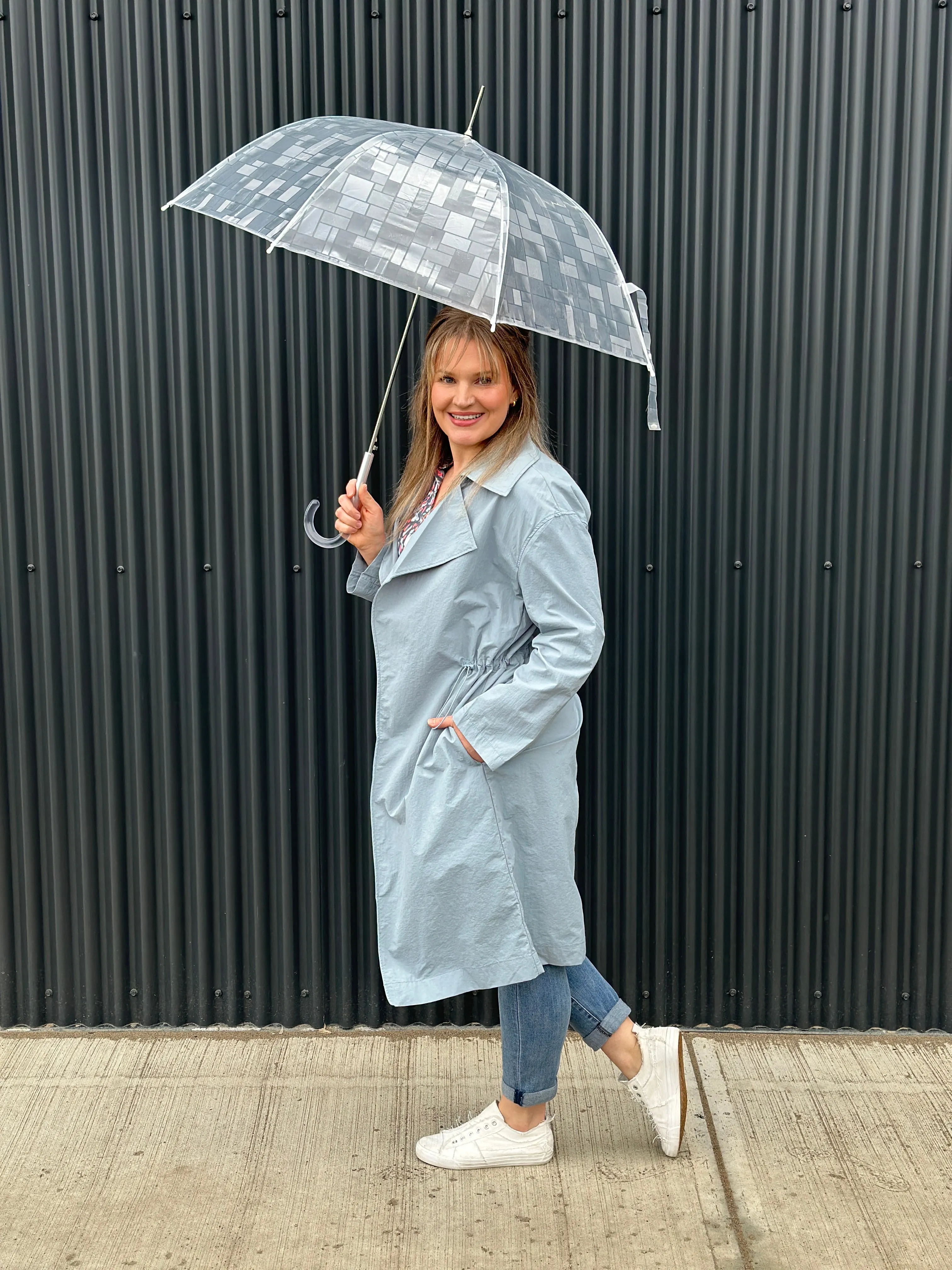 Wind Resistant Trench Overlay - Blue